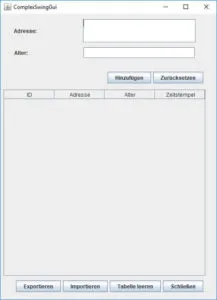 Eine etwas komplexere Swing Anwenundg zum Testen