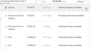 Aliexpress.com - Versanddetails