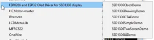 ESP OLED Display Bibliothek - Beispiele