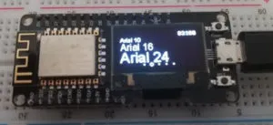 Schriftgrössen auf dem OLED Display