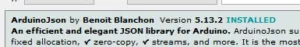 ArduinoJson erfolgreich installiert