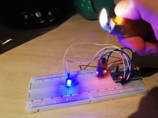 Betrieb des Flammen Detektors am ArduinoNano