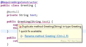 Compilermeldung das die Methode doppelt vorhanden ist