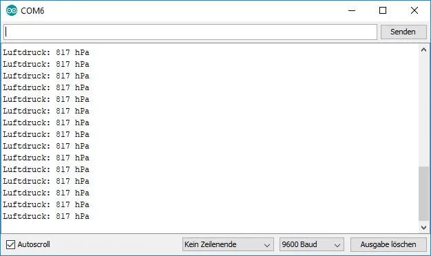 Ausgabe auf dem serieller Monitor