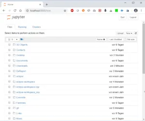jupyter - Startseite