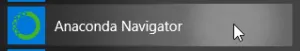 Anaconda Navigator - Startmenüeintrag