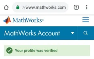 Bestätigungsmail von mathworks.com