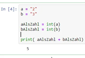 Python - Umwandeln von Zahlen, Strings und Listen