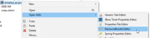 Pfad im Kontextmenü zum öffnen der Propertiesdatei mit dem Resourcebundle Editor