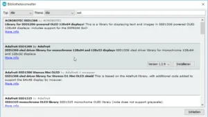 Bibliothek - Adafruit SSD1306 von Adafruit
