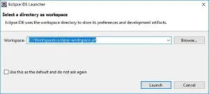 Eclipse - erstellen eines Workspaces