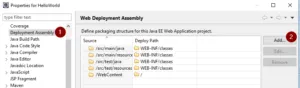 Eclipse - Deployment Assembly