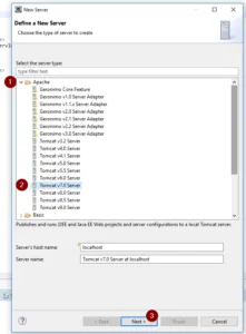 Eclipse Apache Tomcat als Server einrichten (Schritt 1)