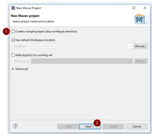 Erstellen eines Apache Maven Projektes (Schritt 1)
