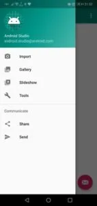 neue Navigationsleiste für den Aufruf von Funktionen