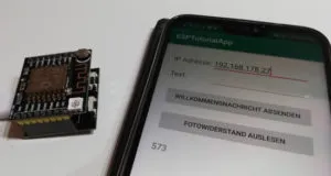 aktueller Wert des Fotowiderstandes vom WittyCloud