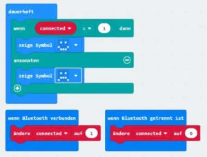 einfaches Bluetoothbeispiel mit MakeCode für den micro:bit