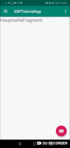 Menüführung in der AndroidApp ESPTutorialApp