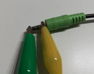 Anschluss - Krokodilklemmen am 3,5 Klinkenstecker