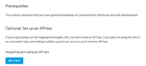 Google Page Speed Insights - API Key erzeugen (1)