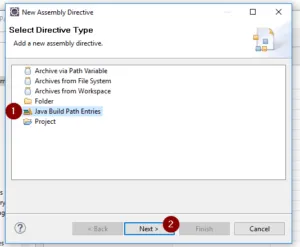 Eclipse Projekteigenschaften - hinzufügen der Maven Dependencie (Schritt 2)