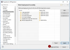 Eclipse Projekteigenschaften - hinzufügen der Maven Dependencie (Schritt 3)