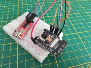Aufbau der Schaltung ESP32 - CAM mit FTDI Modul