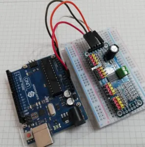 Servo Driver Modul PAC9685 am Arduino UNO