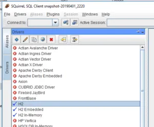 SQuirreL - H2 Datenbanktreiber