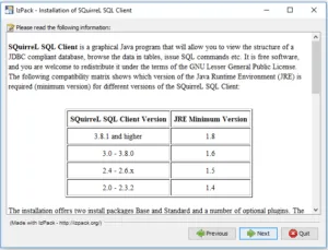 SQuirreL - Installation, Schritt 2