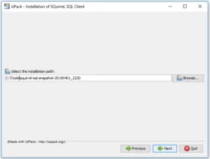 SQuirreL - Installation, Schritt 3