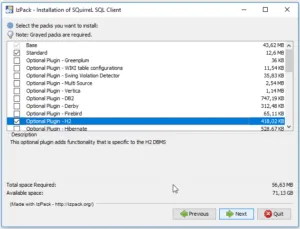 SQuirreL - Installation, Schritt 3