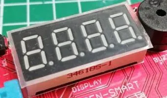 4fach 7 Segmentanzeige am Rich Shield von Open-Smart