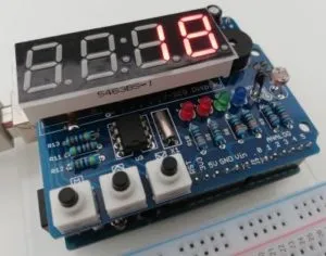 Temperaturanzeige des NTC-Widerstandes am RTC Shield von Open-Smart