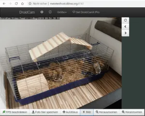 Zugriff auf die IP-Cam aus dem Internet mit dem Browser Google Chrome