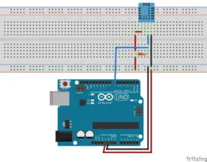 Aufbau - DHT11 Sensor am Arduino UNO