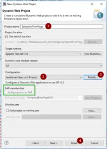 Eclipse - erstellen eines Dynamischen Webprojektes - Schritt 2