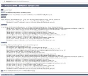 Apache Tomcat 7 - HTTP500 Fehlermeldung