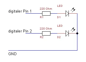 Schaltung - LED Wechselblinker