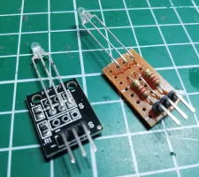 Vergleich - original Modul KY-029 und DIY Version