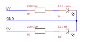 Aufbau des Dual Color LED Moduls