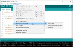 Einstellungen für den RF-Nano in der Arduino IDE