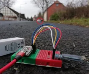 Reichweitentest mit dem RF-Nano im offenen, bebautem Gelände