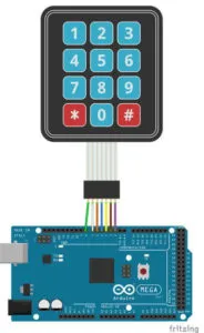 Arduino Mega R3 2560 mit 3x4 Matrix Tastatur