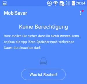 Hinweis das, das Gerät NICHT gerootet ist.