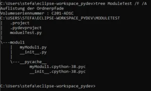 Projektstruktur PyDEV