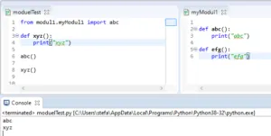 Import einer Methode aus einem Modul in Python