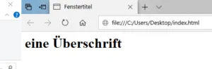 HTML Struktur im Browser
