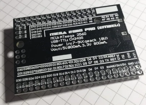 Rückseite des Mega 2560 Pro mini