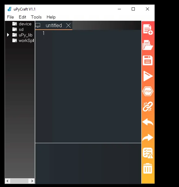 Entwicklungsumgebung uPyCraft für MicroPython